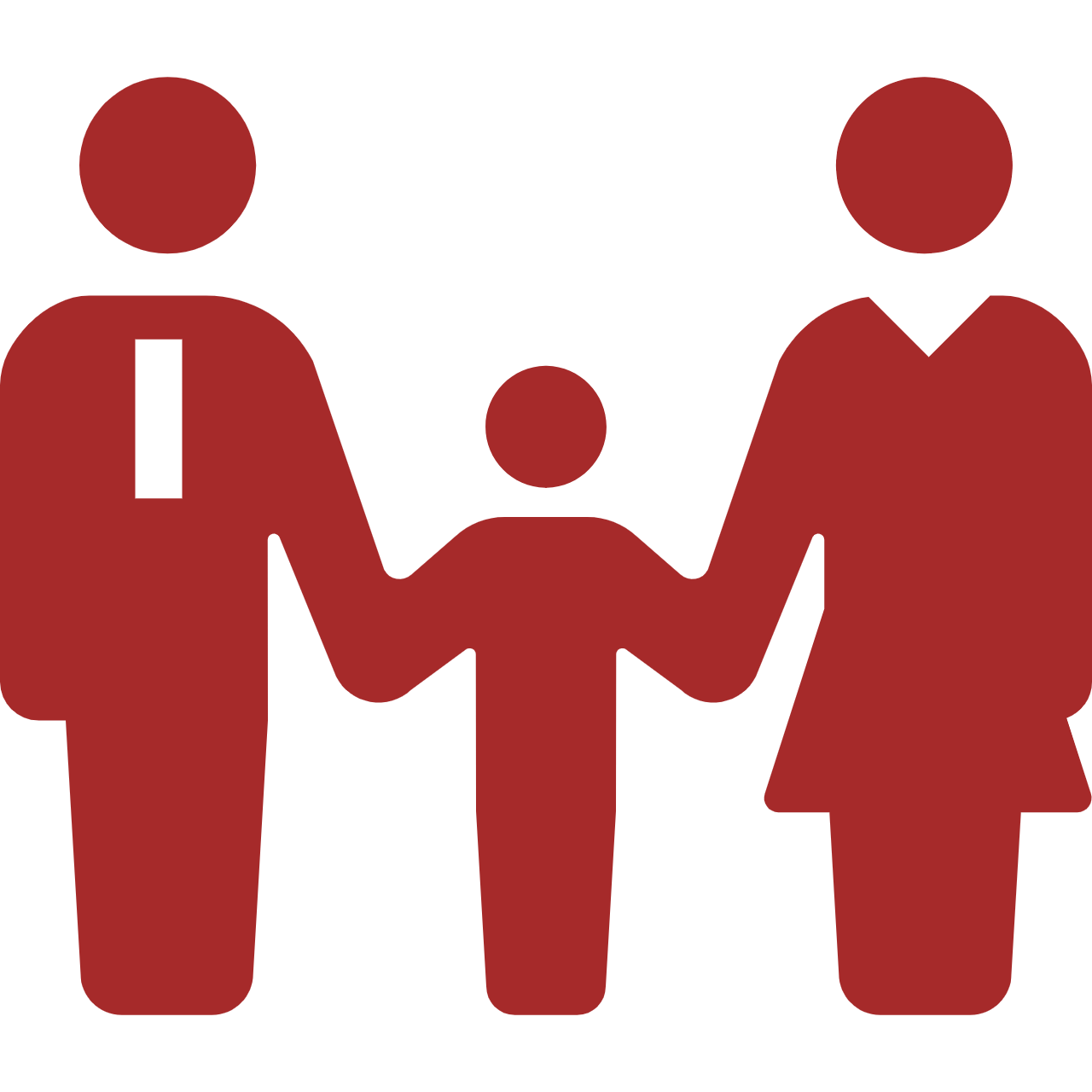 Family icon representing three generations, symbolizing Accu-Krete, Inc.'s family-owned and operated concrete services since 1999.