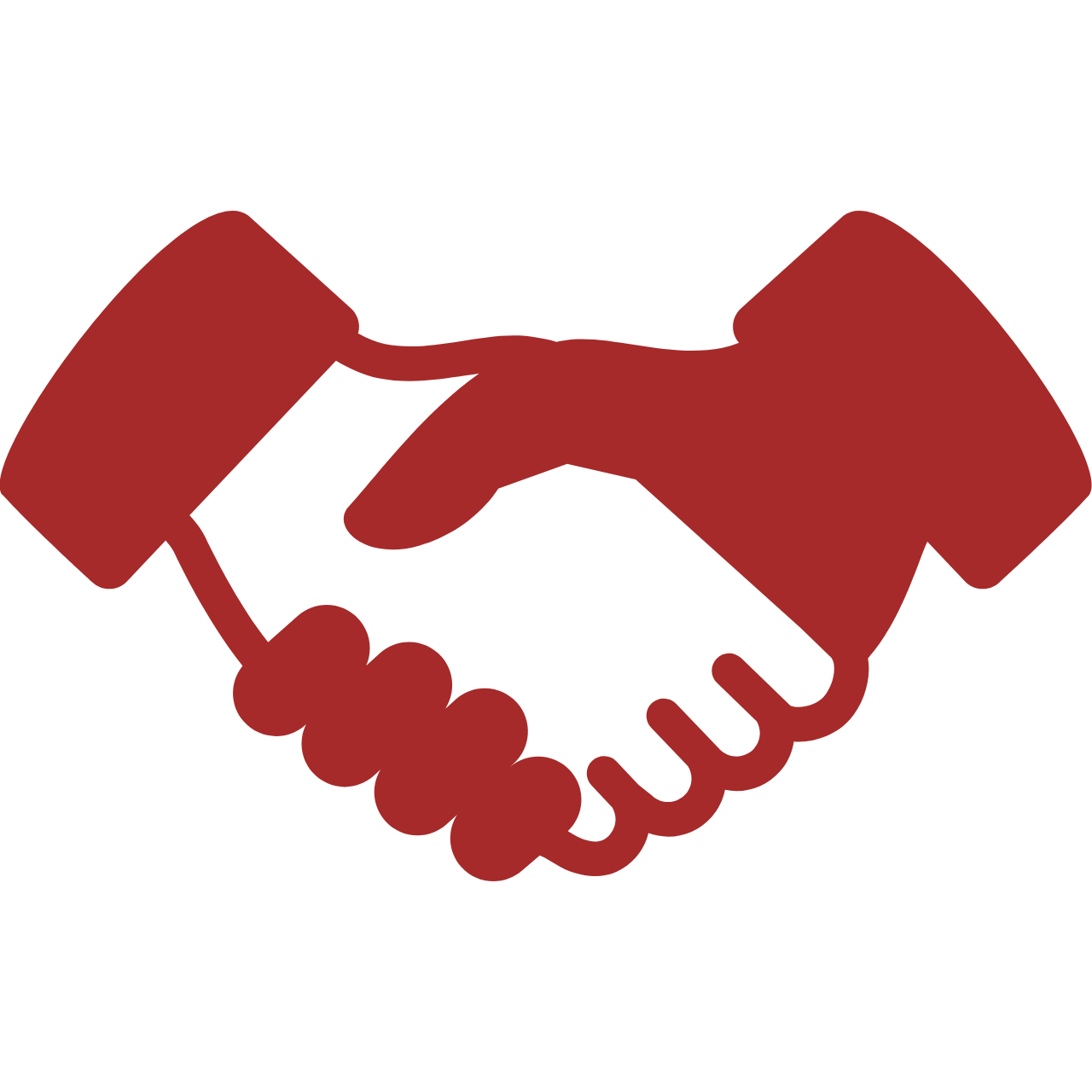 Handshake icon symbolizing trust and partnership in concrete contracting services by Accu-Krete, Inc.