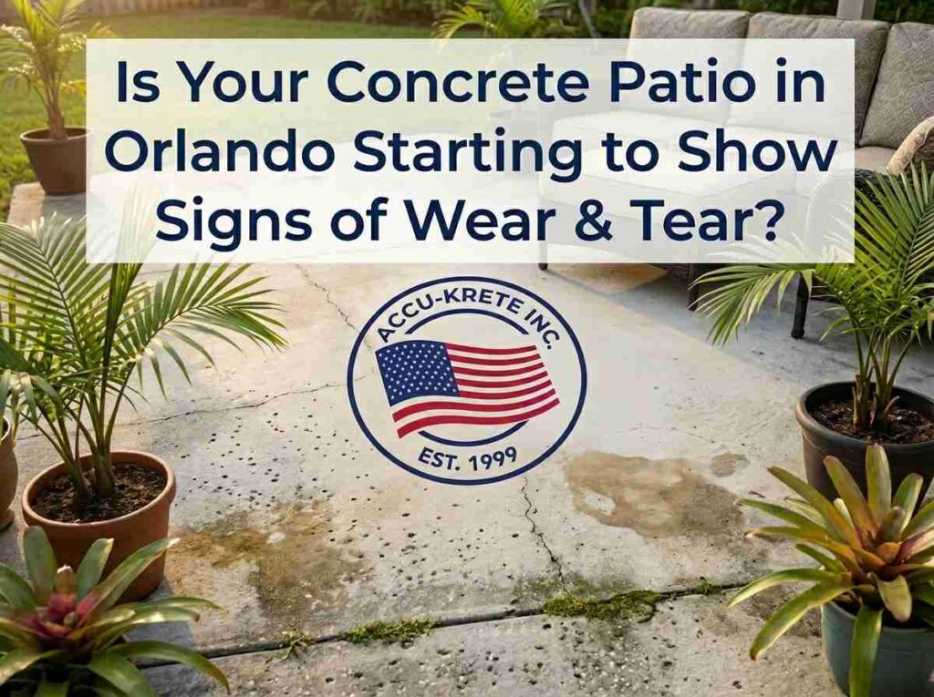 Is Your Concrete Patio in Orlando Starting to Show Signs of Wear and Tear?