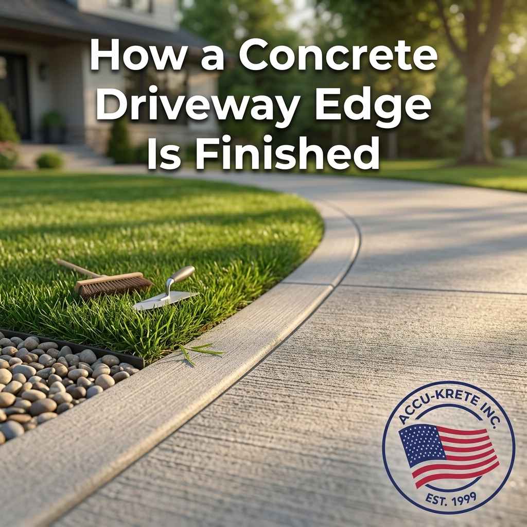 How a Concrete Driveway Edge Is Finished