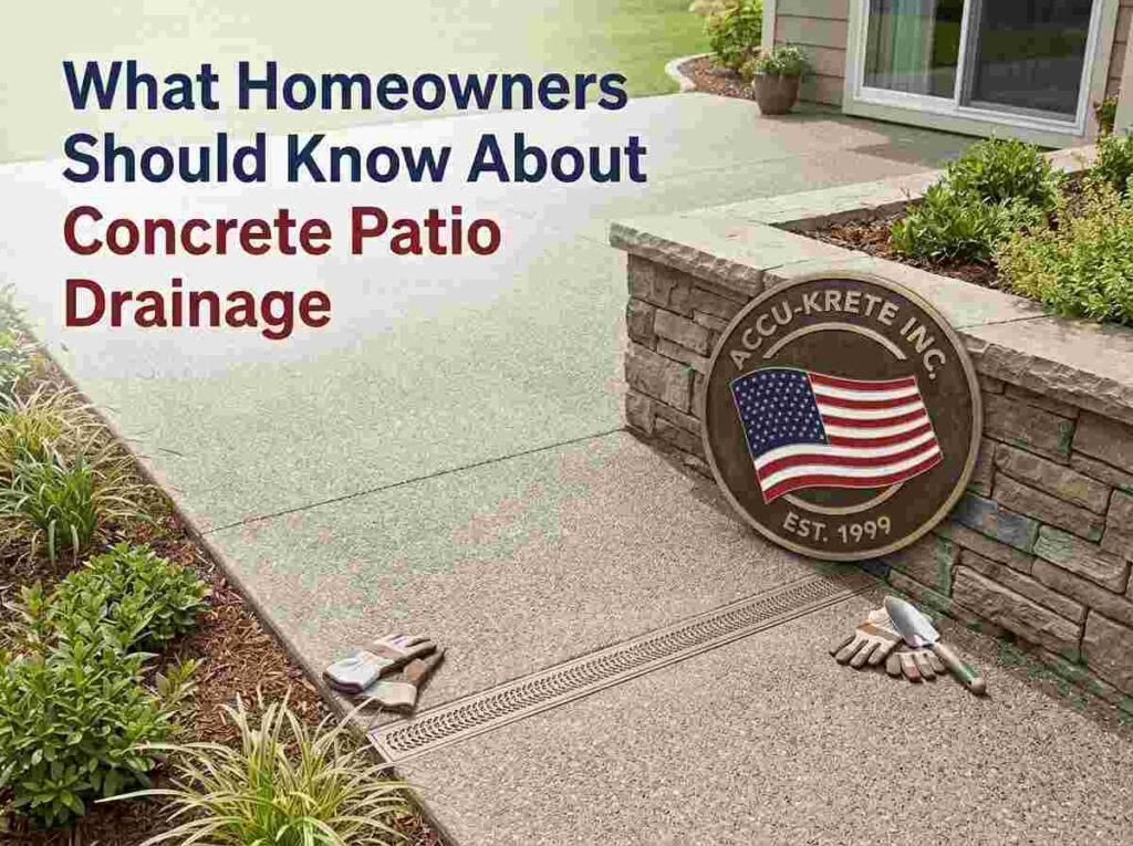What Homeowners Should Know About Concrete Patio Drainage