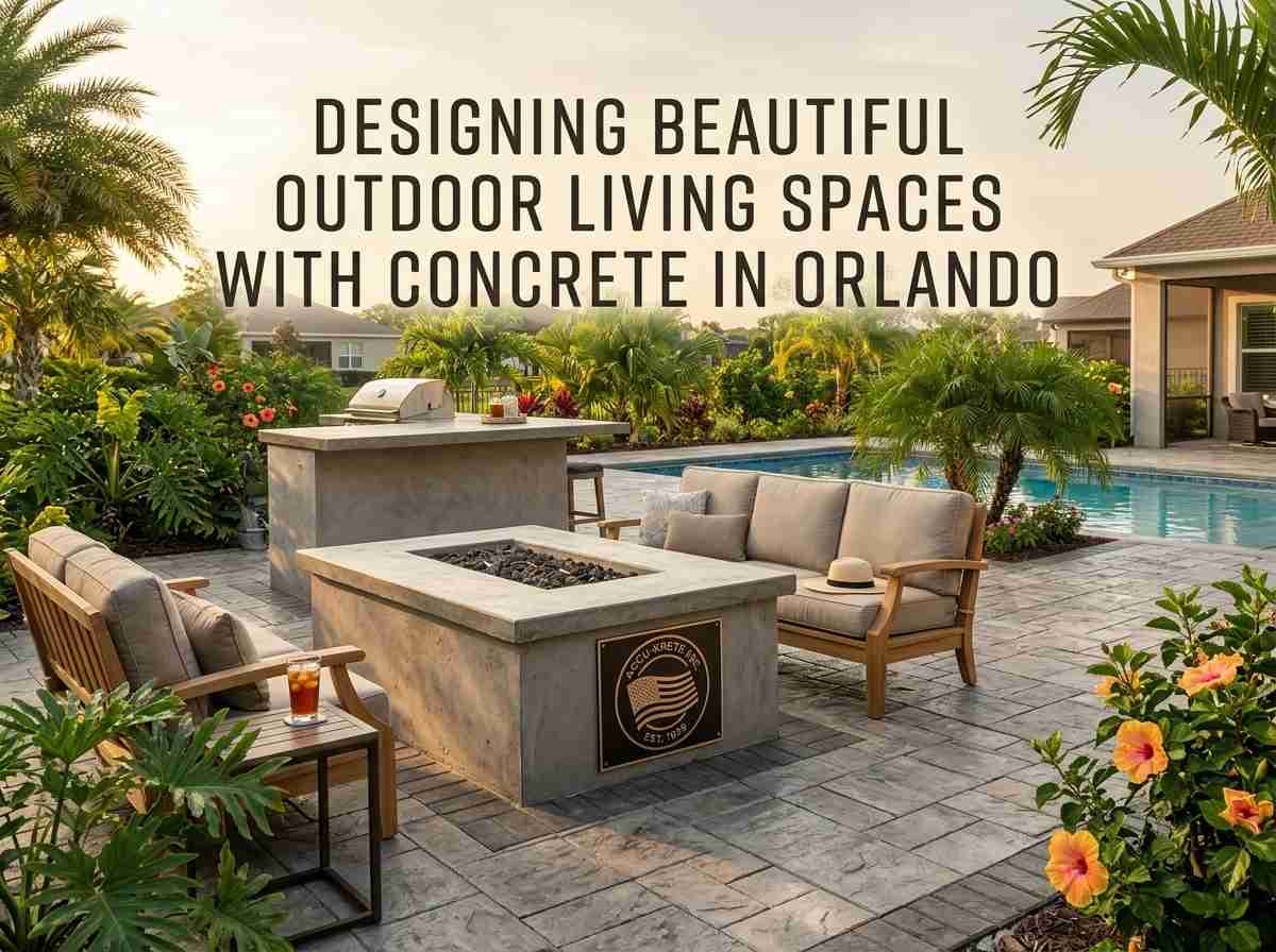 Designing Beautiful Outdoor Living Spaces with Concrete in Orlando