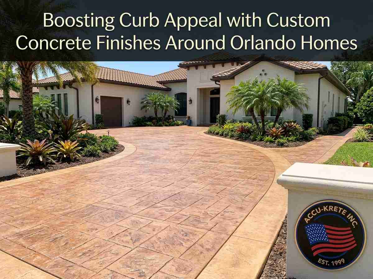 Boosting Curb Appeal with Custom Concrete Finishes Around Orlando Homes