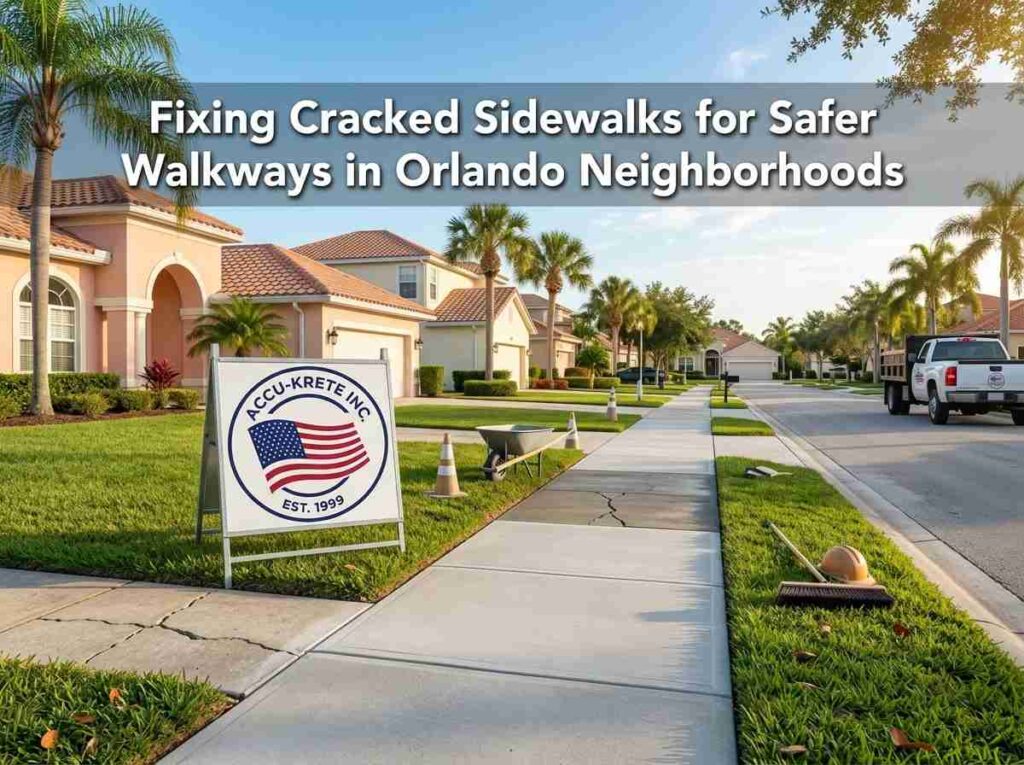 Fixing Cracked Sidewalks for Safer Walkways in Orlando Neighborhoods