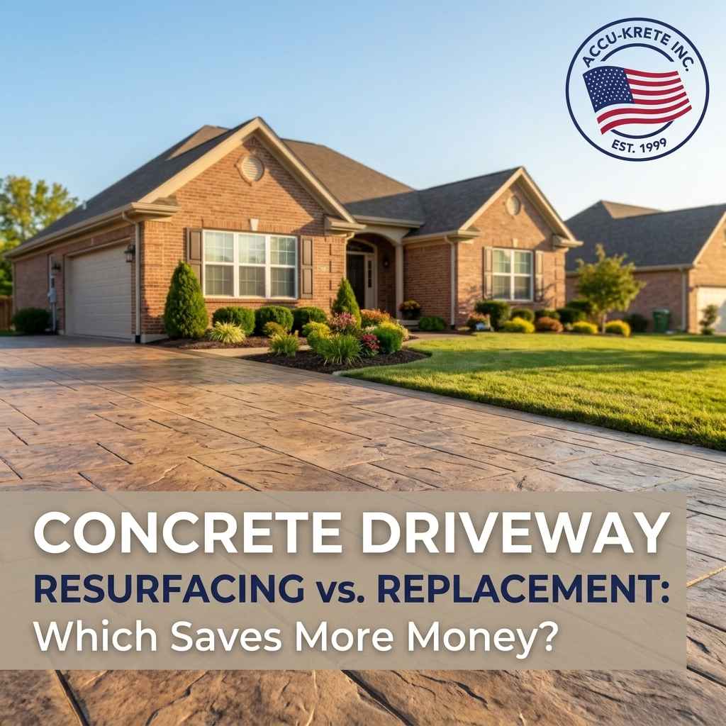 Concrete Driveway Resurfacing vs Replacement: Which Saves More Money?
