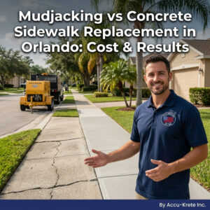 Mudjacking vs Concrete Sidewalk Replacement in Orlando: Cost & Results