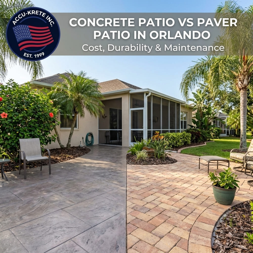 Concrete Patio vs Paver Patio: Cost, Durability & Maintenance