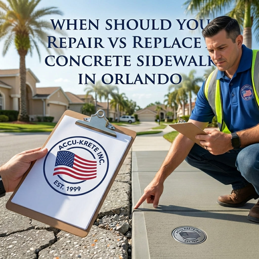 When Should You Repair vs Replace a Concrete Sidewalk?