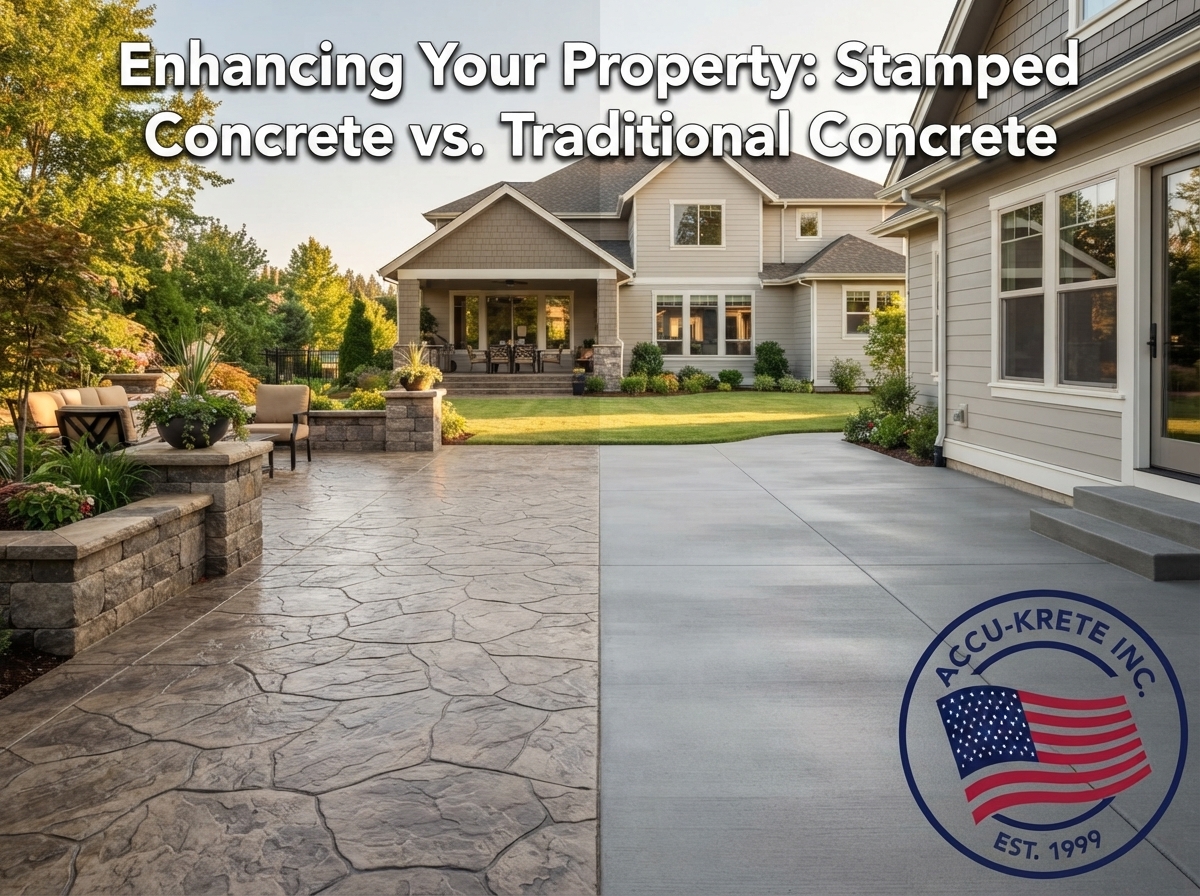 Enhancing Your Property Stamped Concrete vs. Traditional Concrete