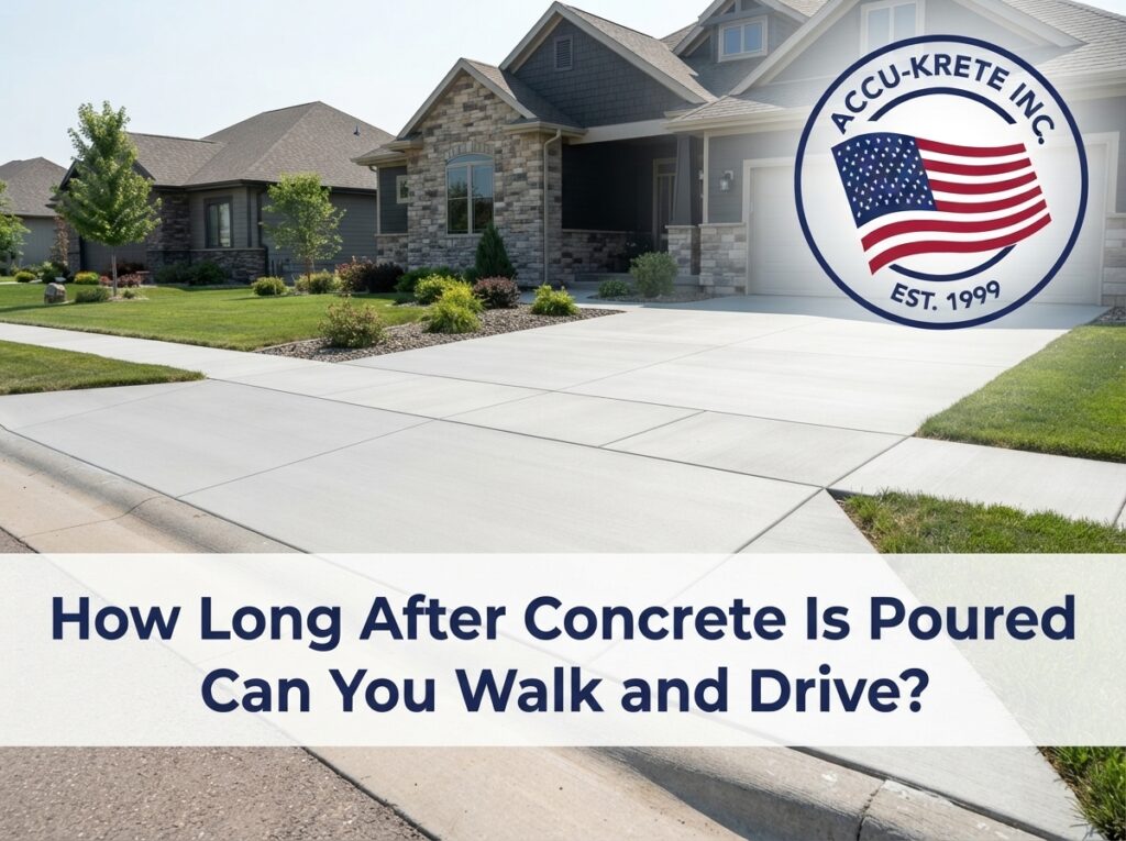 How Long After Concrete Is Poured Can You Walk and Drive