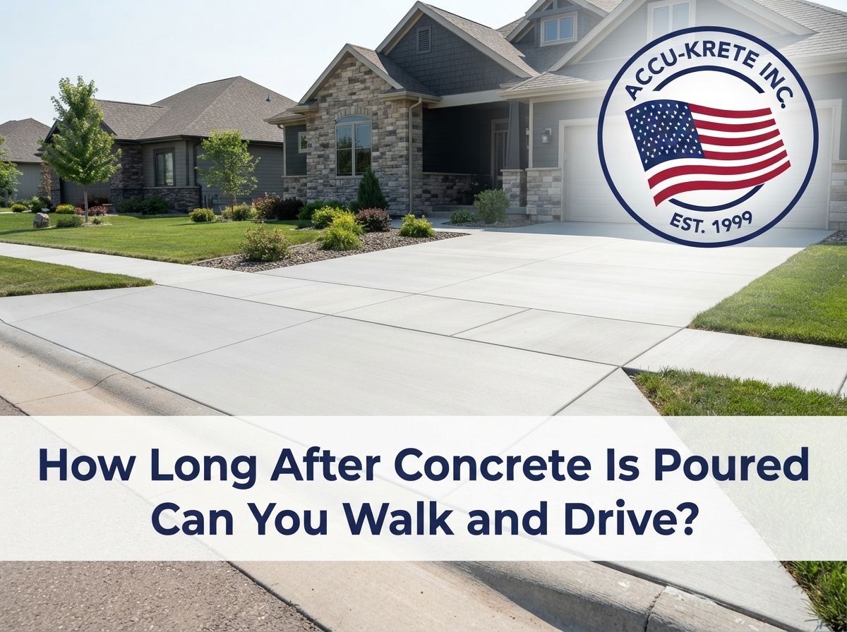 How Long After Concrete Is Poured Can You Walk and Drive