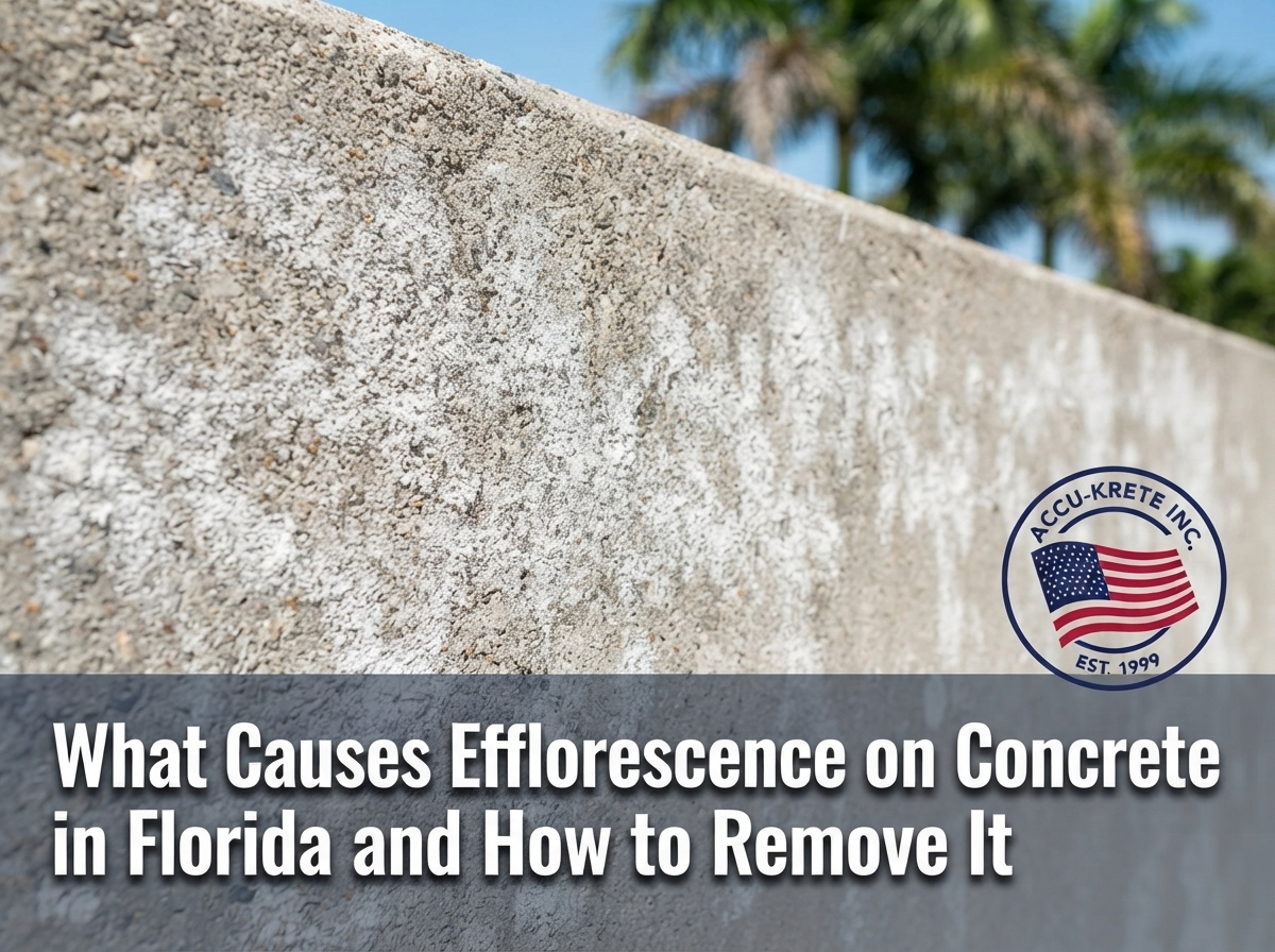 What Causes Efflorescence on Concrete in Florida and How to Remove It