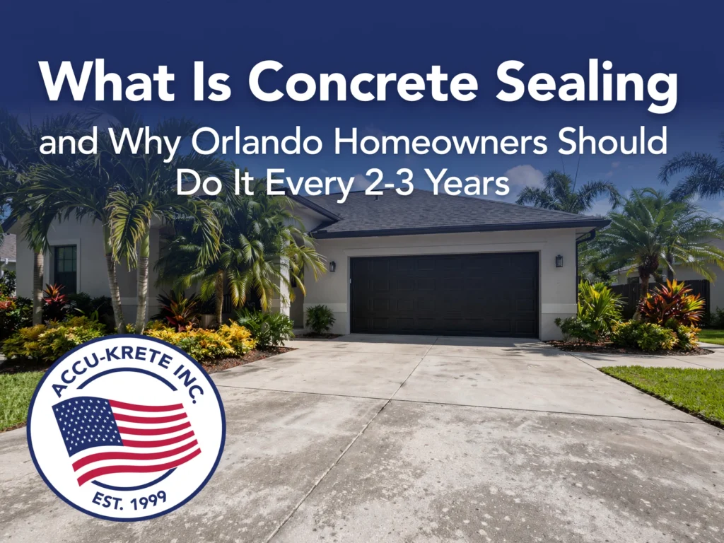What Is Concrete Sealing and Why Orlando Homeowners Should Do It Every 2-3 Years