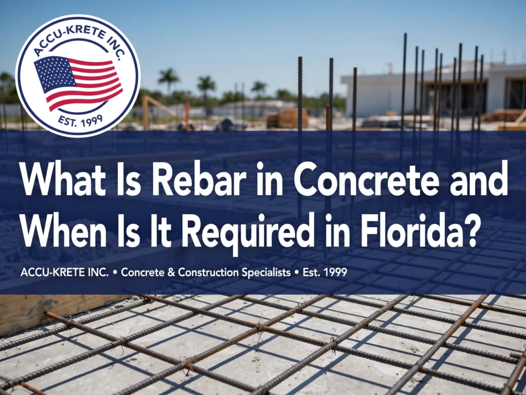 What Is Rebar in Concrete and When Is It Required in Florida